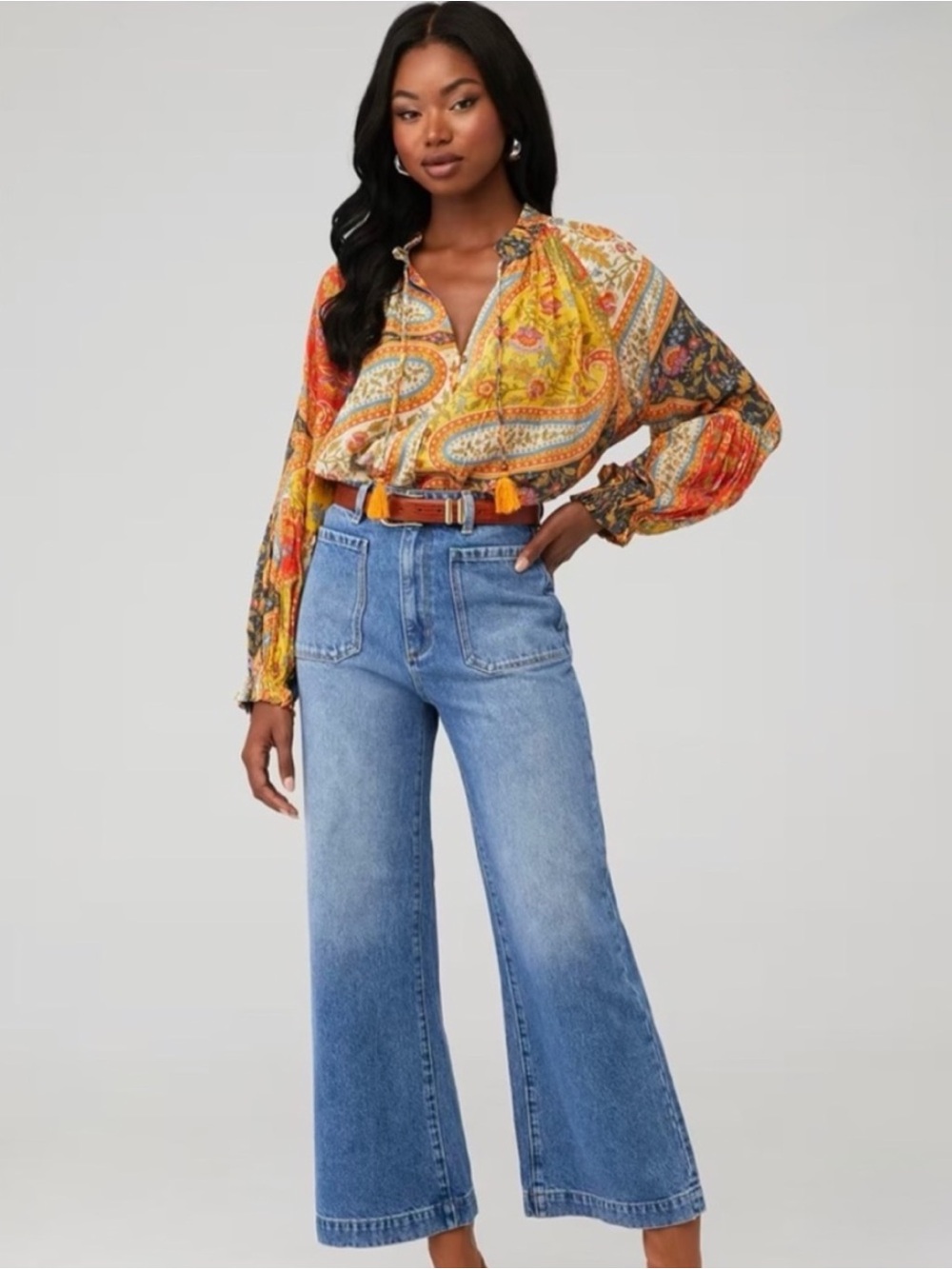 NWT Spell Belladonna Blouse in Kaleidoscope-Small